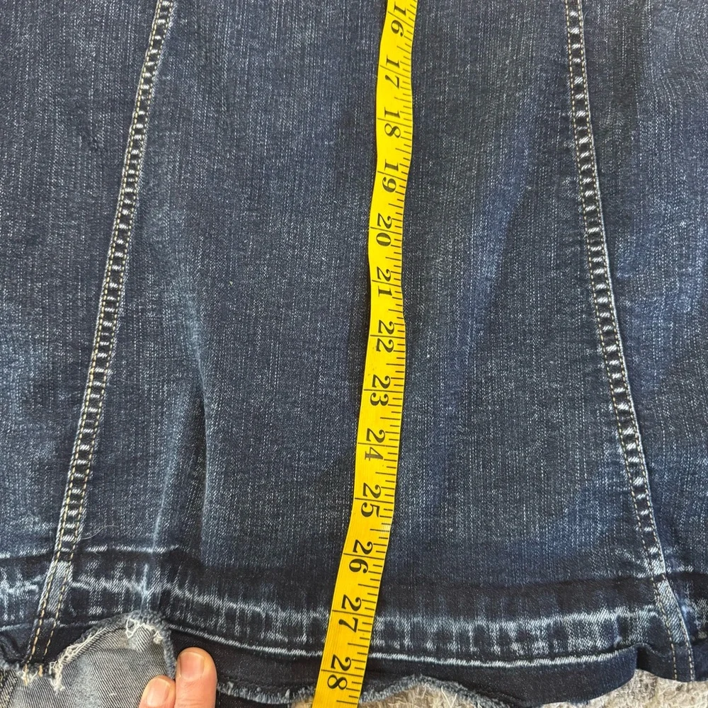 LOGO by Lori Goldstein Dark Blue Jean Jacket - Picture 9 of 11